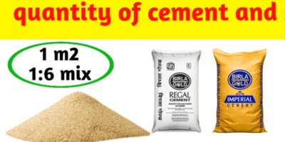 How to calculate cement sand quantity in 1:6 mortar