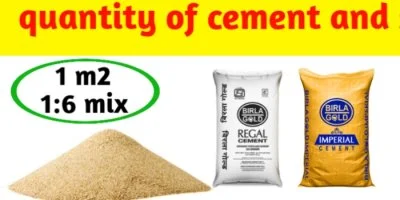 How to calculate cement sand quantity in 1:6 mortar