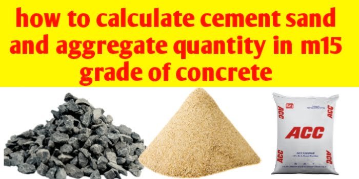 How to calculate cement sand and aggregate quantity in m15 concrete ...