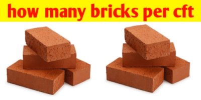 How many bricks per cft in wall