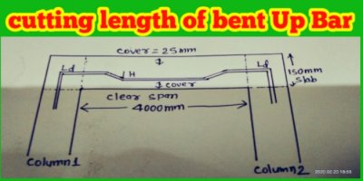 How to calculate cutting length of bent Up Bar