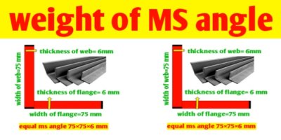 How to calculate weight of ms angle per meter