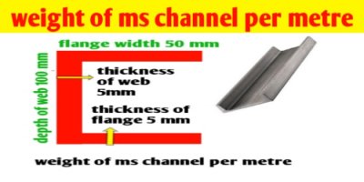 How to calculate weight of ms channel per meter