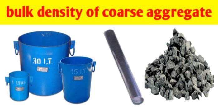 What is bulk density and % voids of coarse aggregates