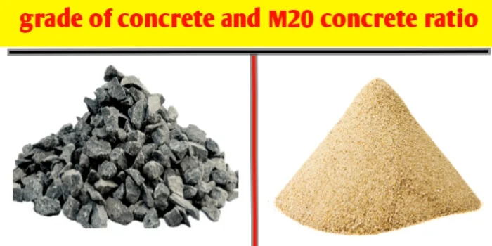 Grade of concrete and m20 concrete ratio