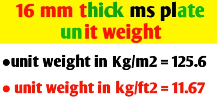16 mm ms plate weight