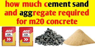 How much cement sand & aggregate required for M20 concrete