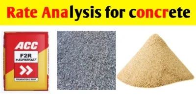 Rate analysis for concrete - calculate quantity and cost