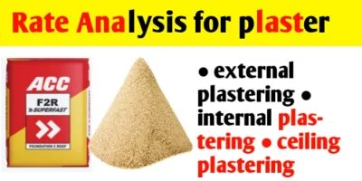 Rate analysis for plaster work- calculate quantity and cost