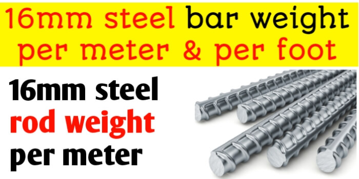 16mm Steel bar weight per meter and per foot