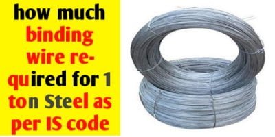 Binding wire required for 1 ton Steel as per IS code