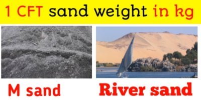 1 CFT sand weight in kg | River & M sand weight
