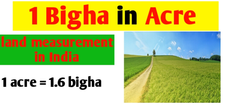 1 Bigha in acre | land measurement unit in India