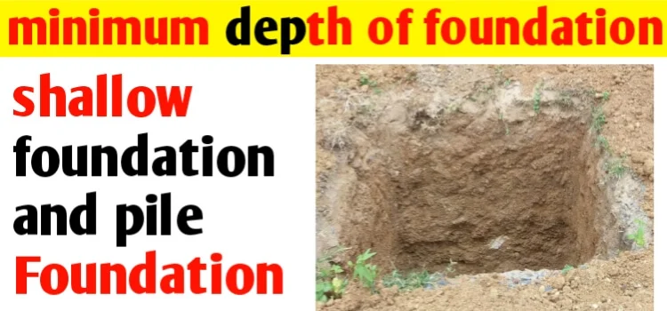 What is minimum depth of foundation & Rankine formula