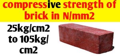Compressive strength of brick in N/mm2 & kg/cm2