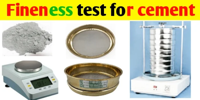 Fineness test for cement, its Procedure & Apparatus