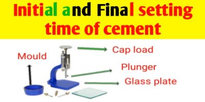 Initial and final Setting time of cement & its test procedure