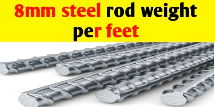 8mm Steel rod weight per feet and per meter