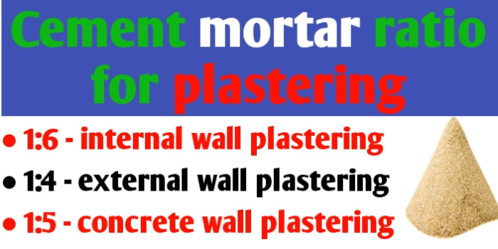 Cement mortar ratio for plastering | plastering & it’s types