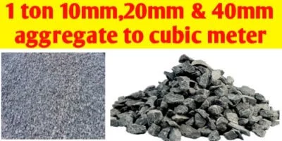 1 ton 10mm 20mm & 40mm aggregate convert to m3