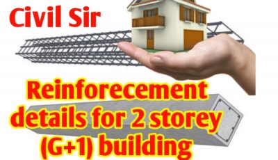 Full reinforcement details for 2 Storey (G+1) building