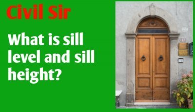 Sill level | Sill height | difference between sill and Lintel height