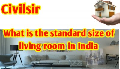What is the standard size of living room in India