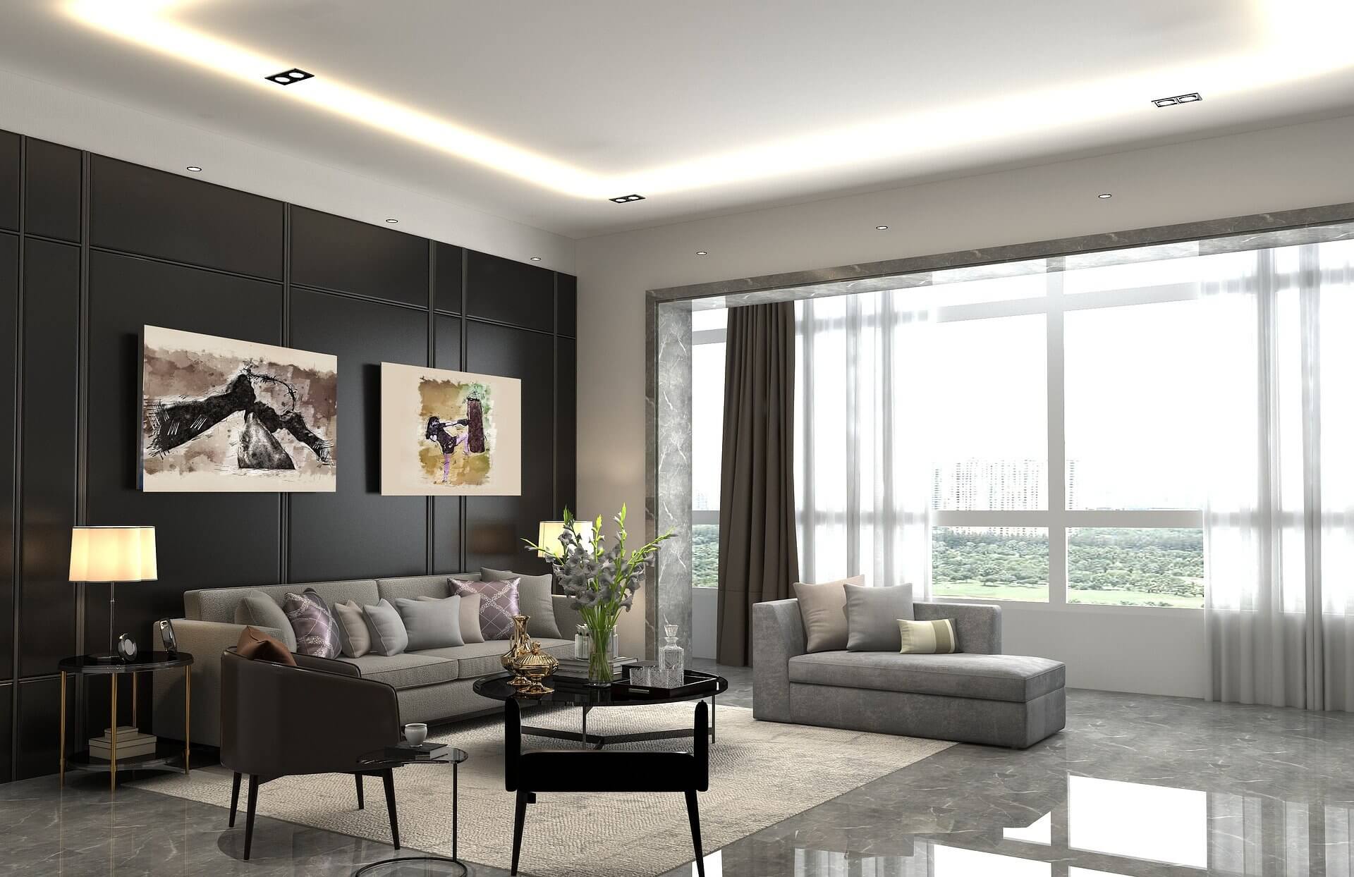 Minimum & standard size of drawing room in residential building