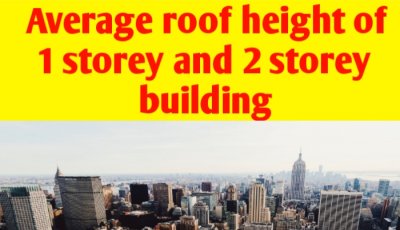 Average roof height 1 storey and 2 storey house