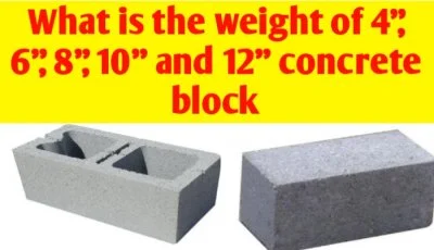 Weight of 4", 6", 8", 10" and 12" solid & hollow Concrete block