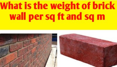 What is the weight of brick wall per sq ft and sq m