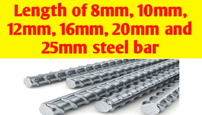 Length of 8mm, 10mm, 12mm, 16mm, 20mm & 25mm steel bar