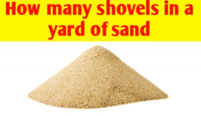 How many shovels in a yard of sand