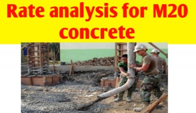 Rate analysis for M20 concrete
