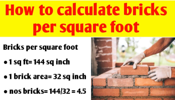 How to calculate bricks per square foot