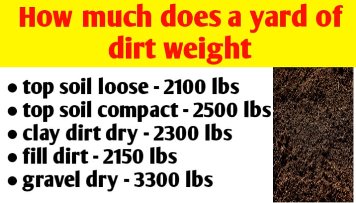 How much does a yard of dirt weight
