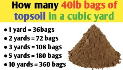 How many 40lb bag of topsoil are in a cubic yard - Civil Sir