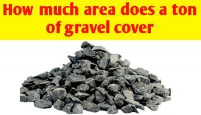 How much area does a ton of gravel cover