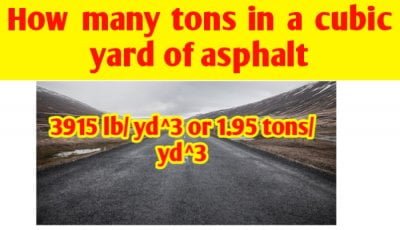How many tons in a cubic yard of Asphalt