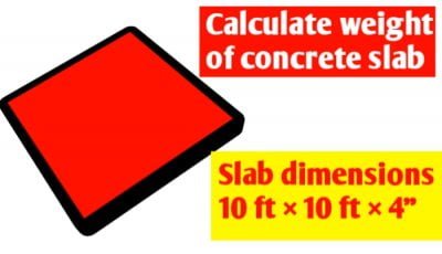 Calculate weight of concrete slab