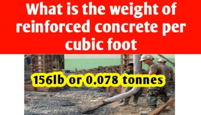 Weight of reinforced concrete per cubic foot