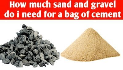 How much sand and gravel do I need for a bag of cement - Civil Sir