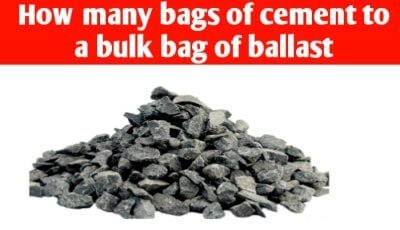 How Many Bags Of Cement To A Bulk Bag Of Ballast - Civil Sir