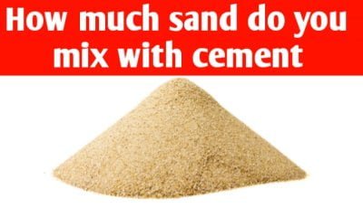How much sand do you mix with cement