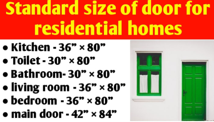 Standard size of door for residential homes