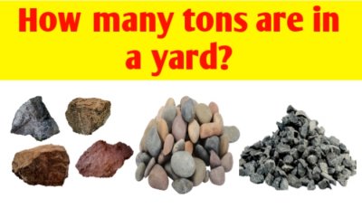 How many tons are in a yard of gravel, sand, rock, topsoil & dirt