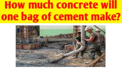 How much concrete will one bag of cement make