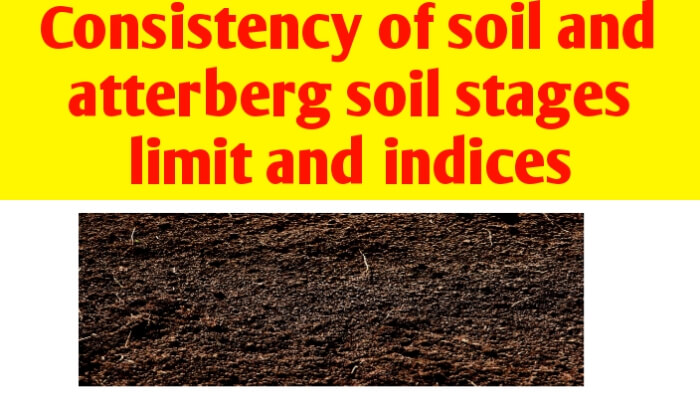 Consistency of soil definition - Atterberg limit stages & indices