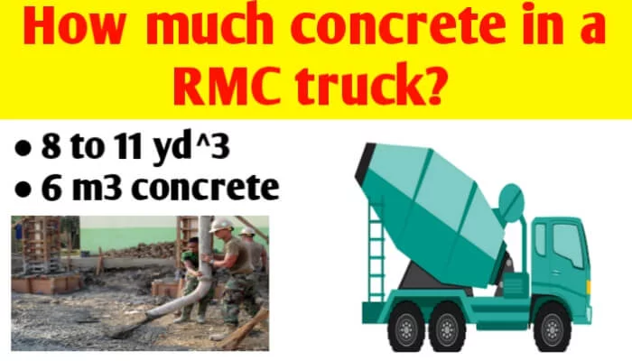 How much concrete in a RMC truck | Concrete truck capacity