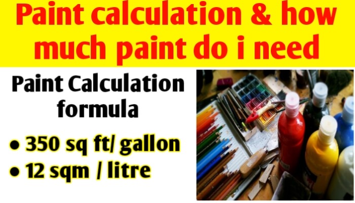 Paint Calculation Calculator For How Much Do I Need Civil Sir - Wall Paint Requirement Calculator